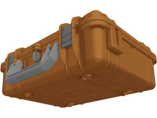 Hard Shell Pelican Camera Storage Case 3D Model preview