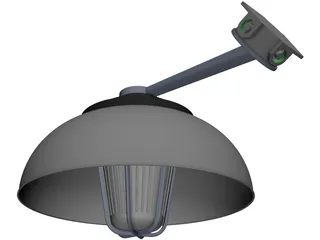 Industrial Lamp Explosion Poof 3D Model preview