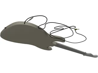 Fender Stratocaster Guitar 3D Model preview