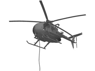 MD Helicopters MH-6/AH-6 Little Bird 3D Model preview