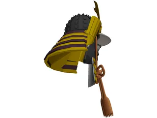 Kabuto Armor 3D Model preview