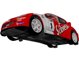 Peugeot 206 WRC 3D Model preview