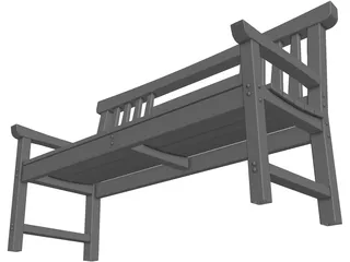 Bench 3D Model preview