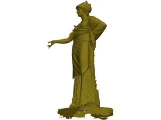 Classical Relief Statue 3D Model preview
