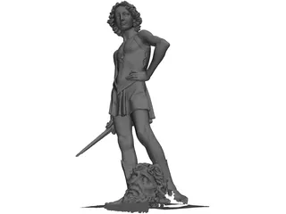 Classical Statue 3D Model preview