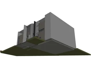 Little Hospital Building 3D Model preview