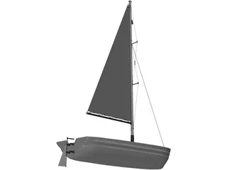 Small Boat 3D Model preview