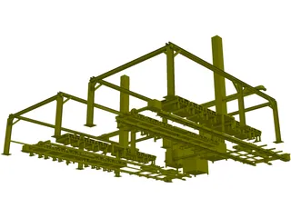 Dual Gantry Robotic System 3D Model preview