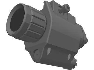 Tactical Light with Laser 3D Model preview