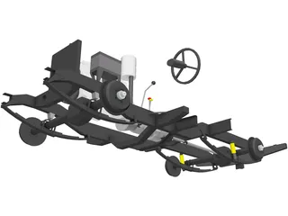 Chassis Land Rover 3D Model preview