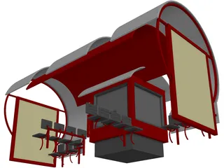 Bus Stop 3D Model preview