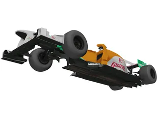 Force India VJM03 F1 (2010) 3D Model preview