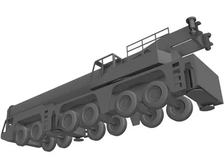 AC250 All Terrain Crane 3D Model preview