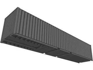Shipping Container 40` ISO 3D Model preview