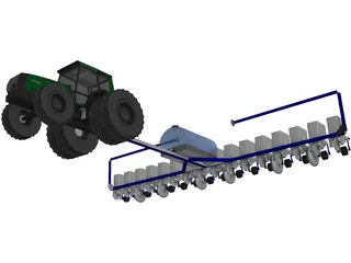 Kinze Corn Planter 3D Model preview