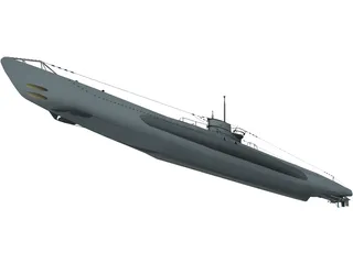 Uboat Type VII 3D Model preview
