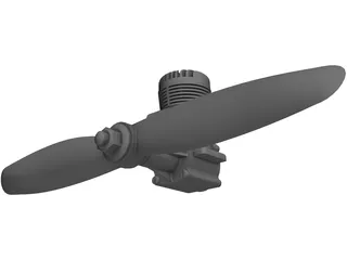 RC Engine 3D Model preview