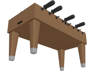Foosball Table 3D Model preview