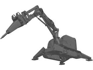 Brokk Demolition Robot 3D Model preview