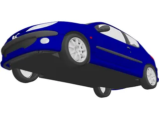 Peugeot 206 3D Model preview