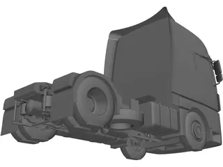 European Cab Over Truck 3D Model preview