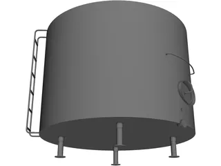 Milk Silo 3D Model preview