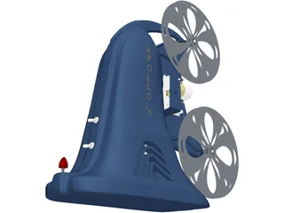 Movie Projector 3D Model preview