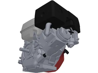 Honda GX340 Engine 3D Model preview