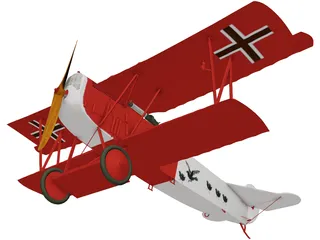 Fokker R7 3D Model preview
