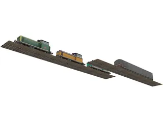 Trains Collection 3D Model preview