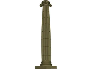 Ionic Column 3D Model preview