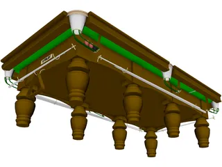Pool Table 3D Model preview