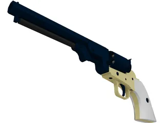 Colt Army Revolver 3D Model preview
