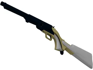 Colt 1847 Dragoon with Stock 3D Model preview