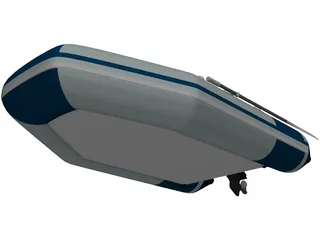 Zodimo Zodiac Boat with Outboard Motor 3D Model preview