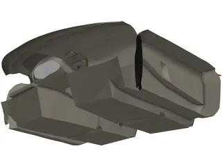 Interior Sports Car 3D Model preview
