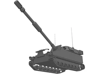 M109A6 Paladin Self-Propelled Howitzer 3D Model preview