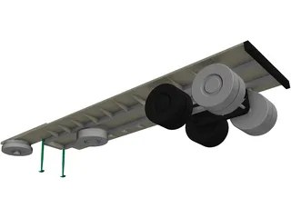 M269A1 Semitrailer Lowbed: Wrecker 3D Model preview