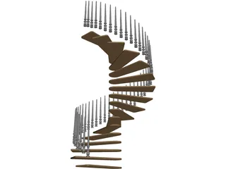 Spiral Staircase 3D Model preview