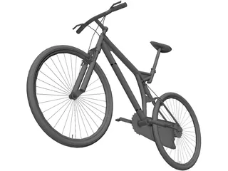 Bike Mountain Full Suspension 3D Model preview