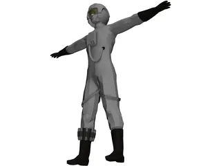Star Wars X-Wing Pilot 3D Model preview