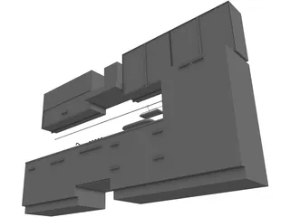 Kitchen Dada Amarena 3D Model preview