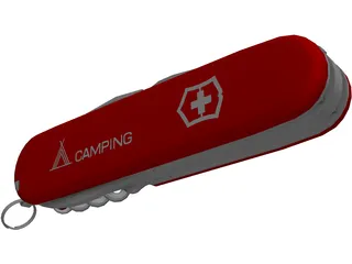 Swiss Knife 3D Model preview