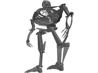 Warrior Skeleton 3D Model preview