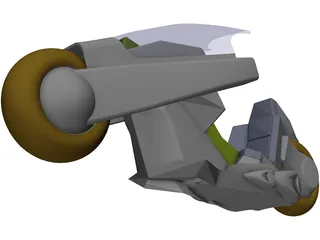 Futuristic Motorcycle 3D Model preview