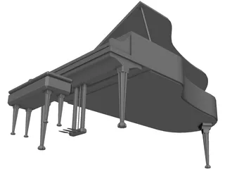 Classic Piano 3D Model preview