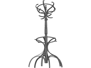 Coat Rack 3D Model preview