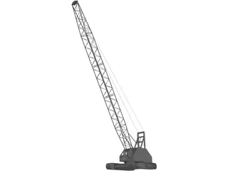 Crane Crawler 3D Model preview