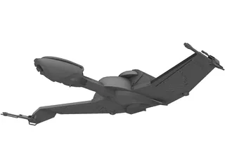 Star Trek Klingon Ship 3D Model preview