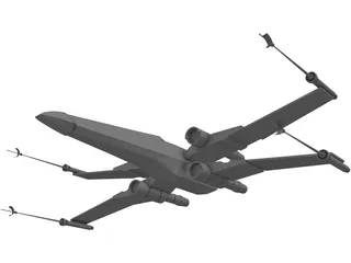 Star Wars X-Wing 3D Model preview
